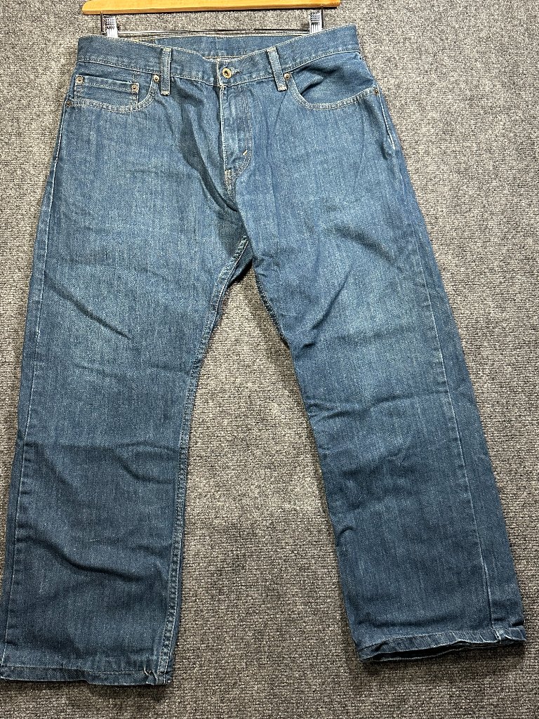 Levis 514 Jeans Mens 36 Medium Wash Cotton Stretch Straight Leg Pockets Hemmed